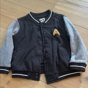 Cotton On Kids Letterman style Black and Gray Varsity Jacket with Letter A